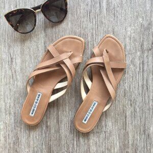 Manolo Blahnik Brown Leather Thong Sandal